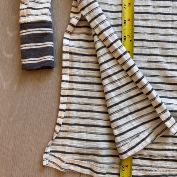 Toad&Co Striped Beachy Hoodie Turquiose and Grey - Picture 6 of 10